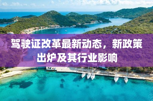 驾驶证改革最新动态，新政策出炉及其行业影响