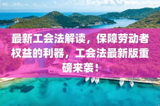 最新工会法解读，保障劳动者权益的利器，工会法最新版重磅来袭！