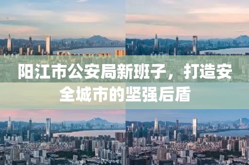 阳江市公安局新班子，打造安全城市的坚强后盾