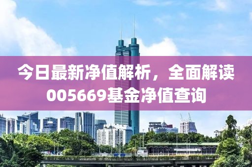 今日最新净值解析，全面解读005669基金净值查询