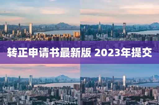 转正申请书最新版 2023年提交